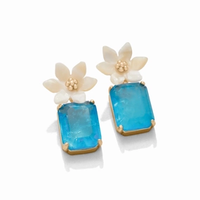 Spartina Blooming Gem Earrings - Blue