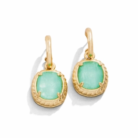 Spartina Karina Oval Drop Hoop Earrings - Sea Foam