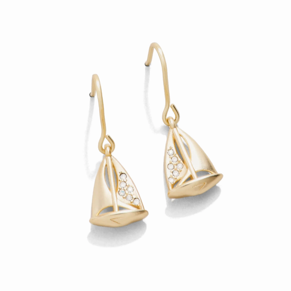 Spartina Little Sailboat Earrings - White Opal