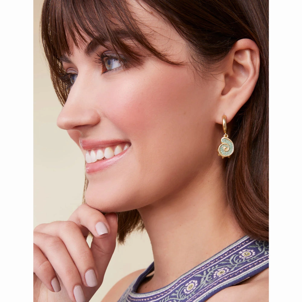 Spartina Nautilus Drop Earrings - Sea Foam