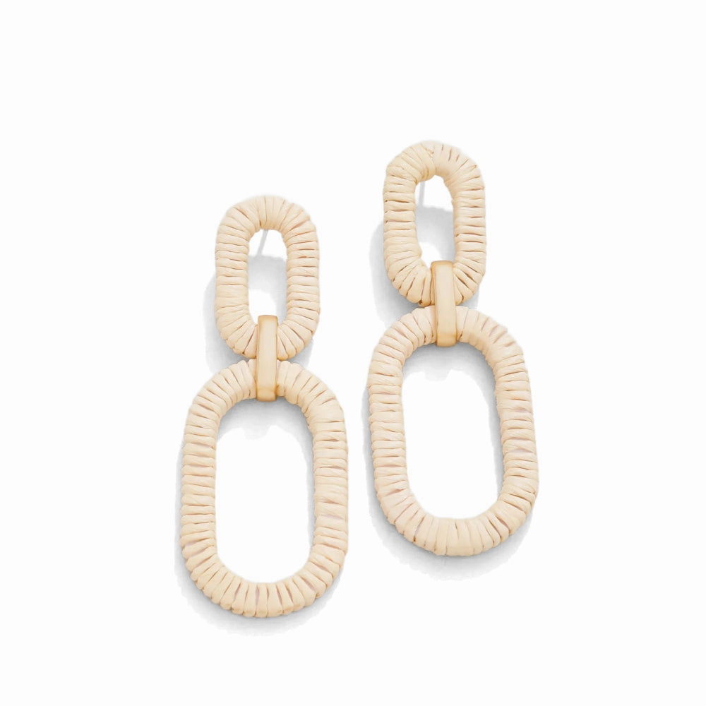 Spartina Straw Link Earrings