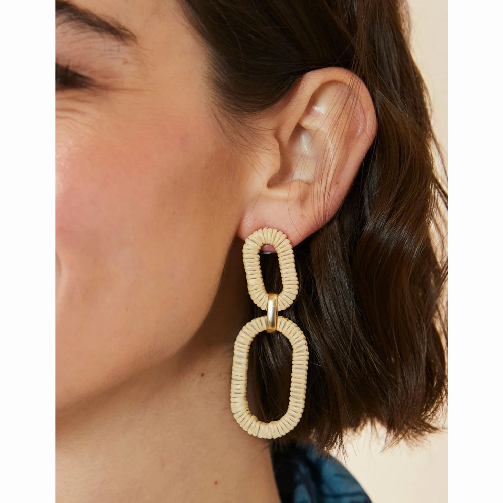 Spartina Straw Link Earrings