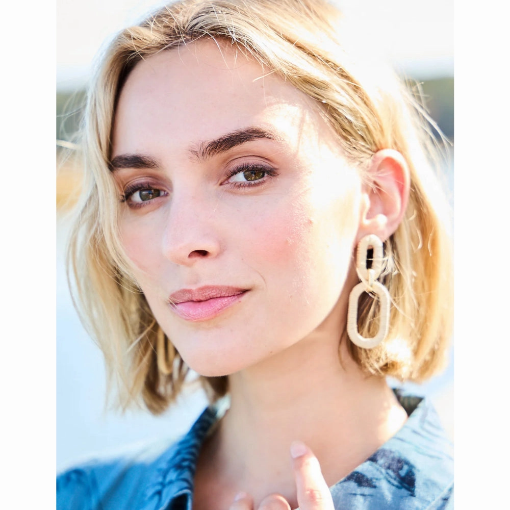Spartina Straw Link Earrings
