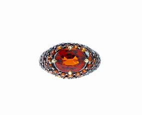 Spessartite garnet ring