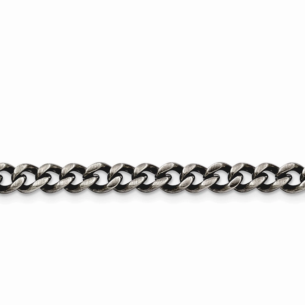 Stainless Steel 6.70mm Antiqued Curb Chain | SRN1610
