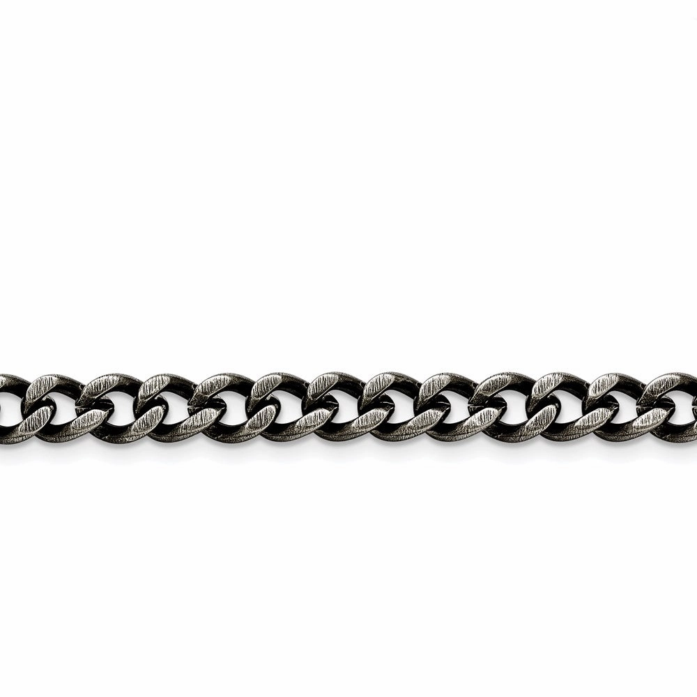 Stainless Steel 7.50mm Oxidized Curb Chain | SRN1611