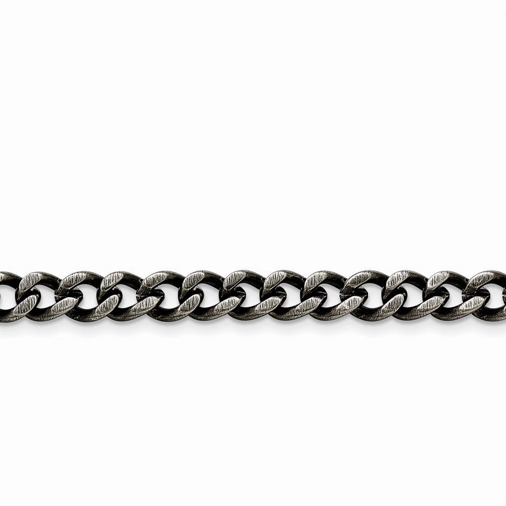 Stainless Steel 7.50mm Oxidized Curb Chain | SRN1611