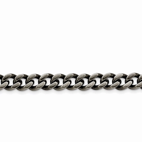 Stainless Steel 9.25mm Oxidized Curb Chain | SRN1612