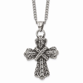 Stainless Steel Antique Cross Necklace
