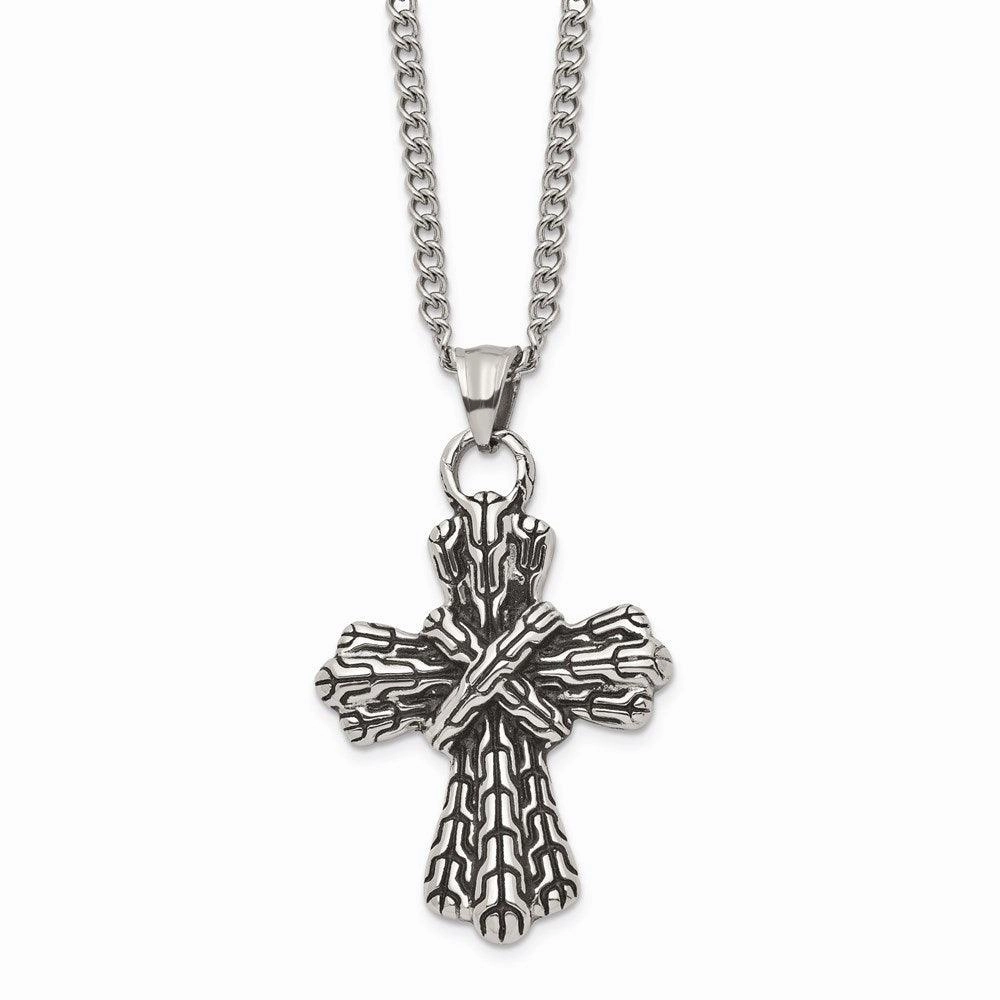 Stainless Steel Antique Cross Necklace