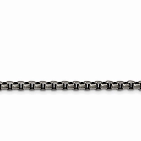 Stainless Steel Antiqued and Polished 3.9mm Rounded Box Chain | SRN1893