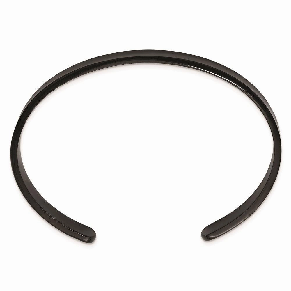 Stainless Steel Black IP-plated Cuff Bangle