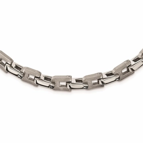 Stainless Steel Brushed and Polished 24in Necklace