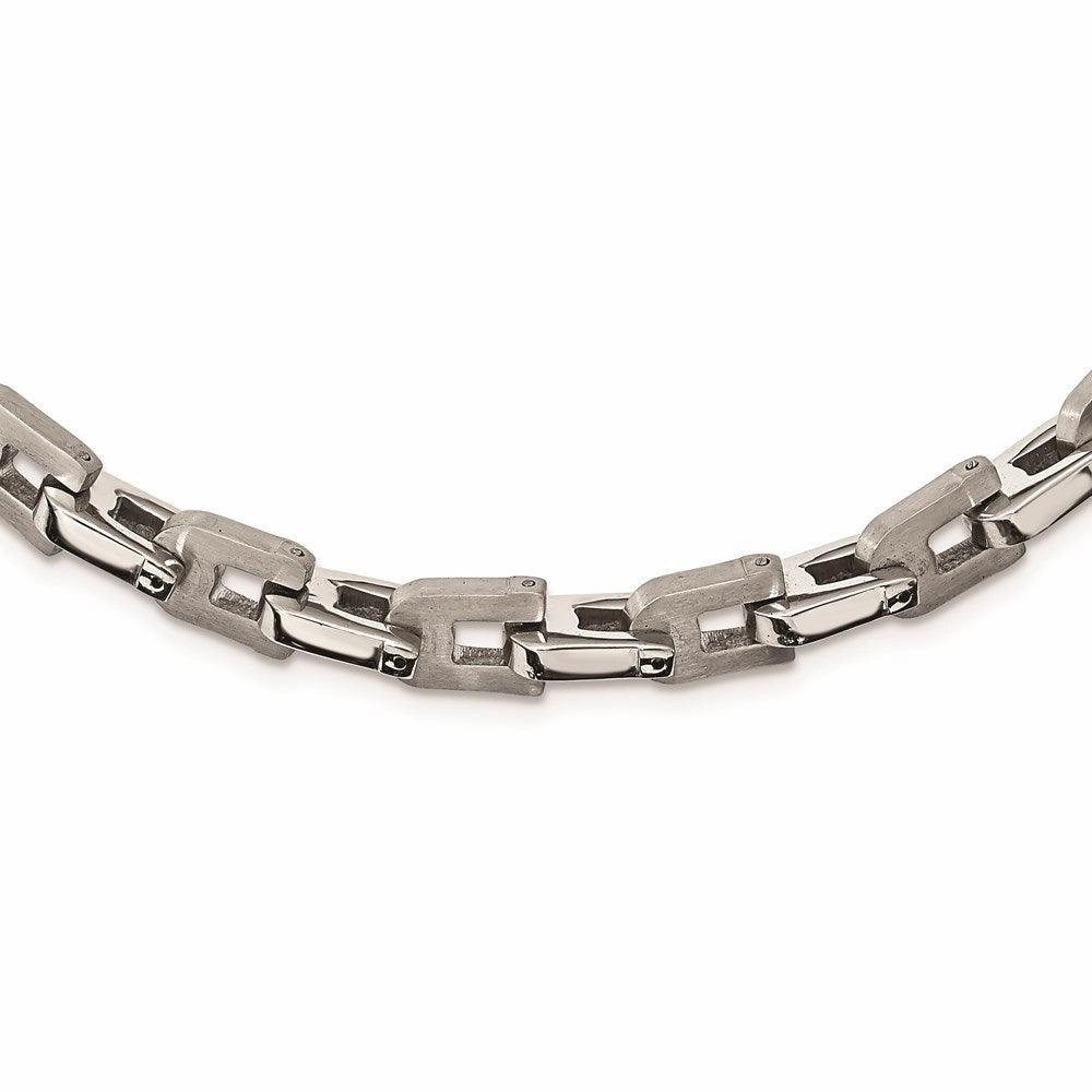 Stainless Steel Brushed and Polished 24in Necklace