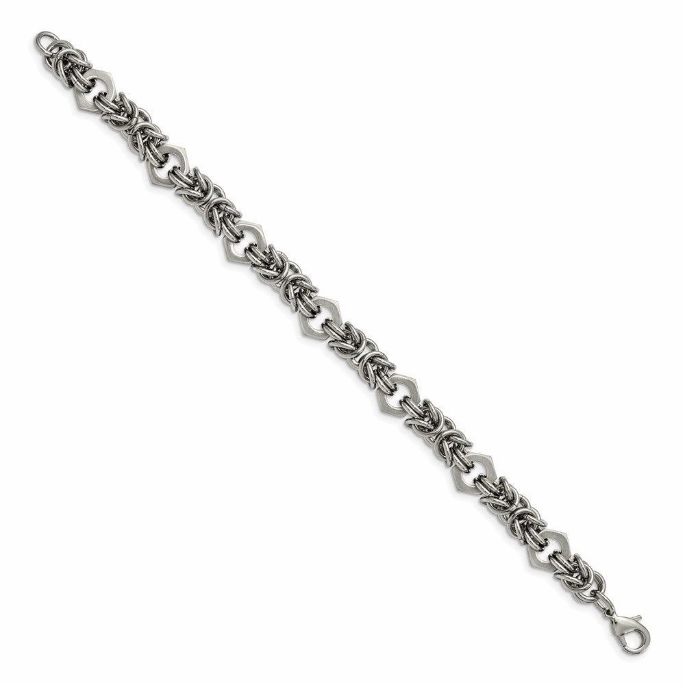 Stainless Steel Brushed and Polished 8.25in Bracelet