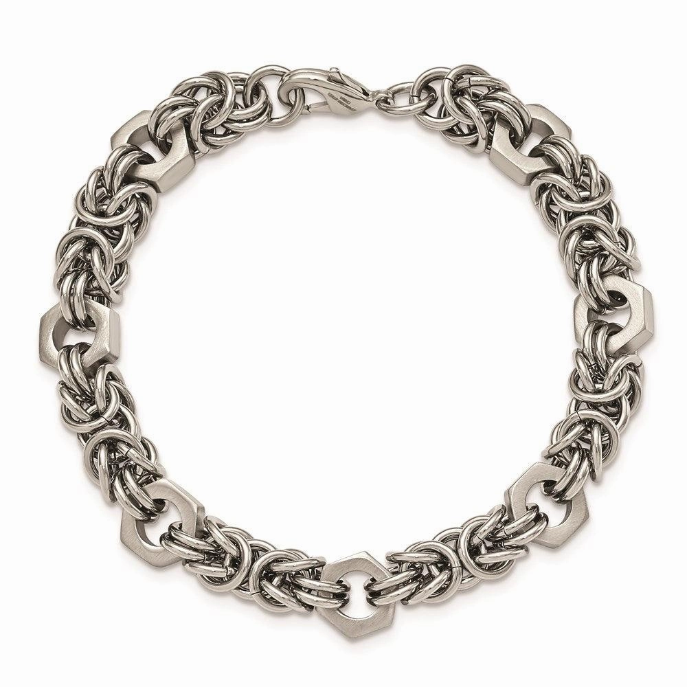 Stainless Steel Brushed and Polished 8.25in Bracelet