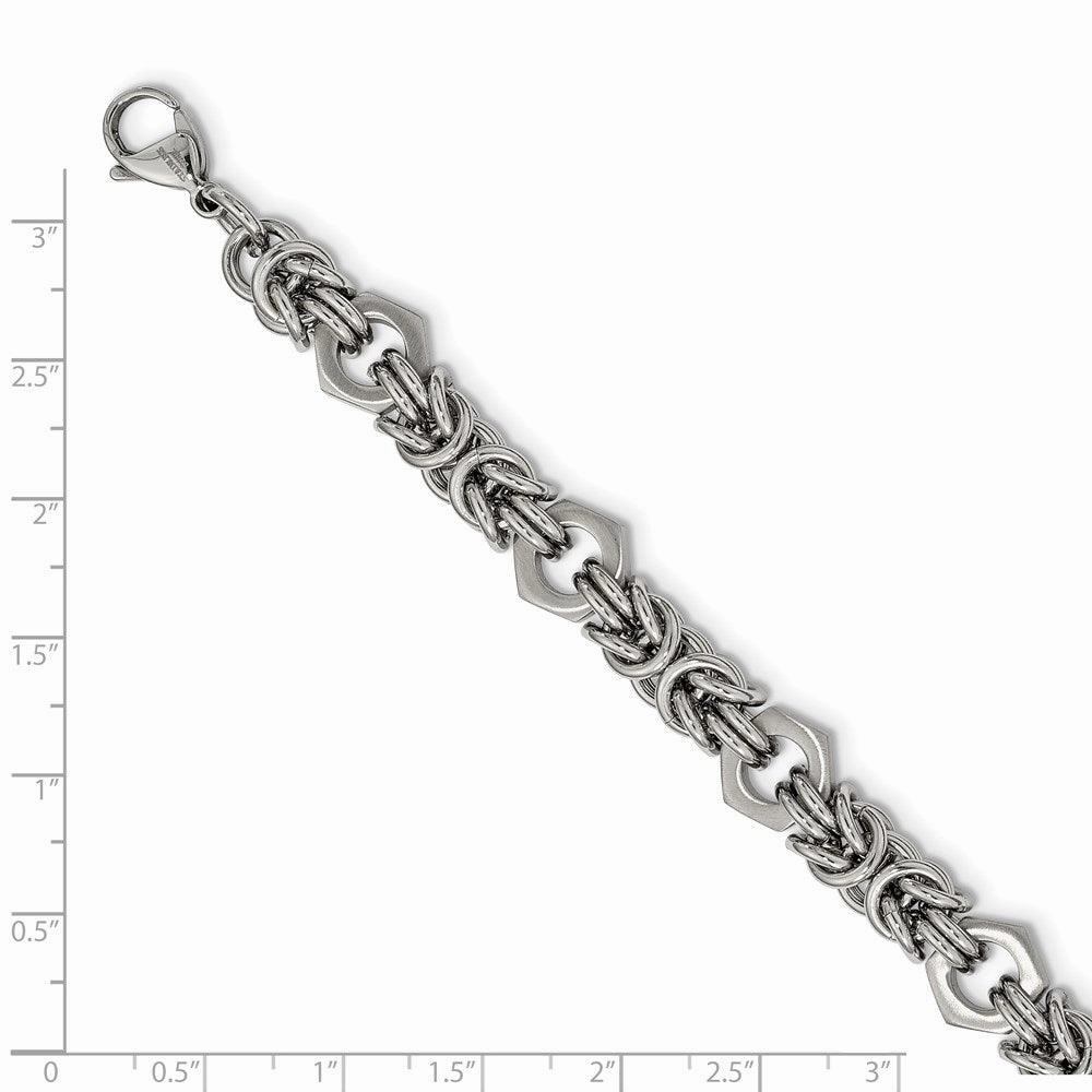 Stainless Steel Brushed and Polished 8.25in Bracelet