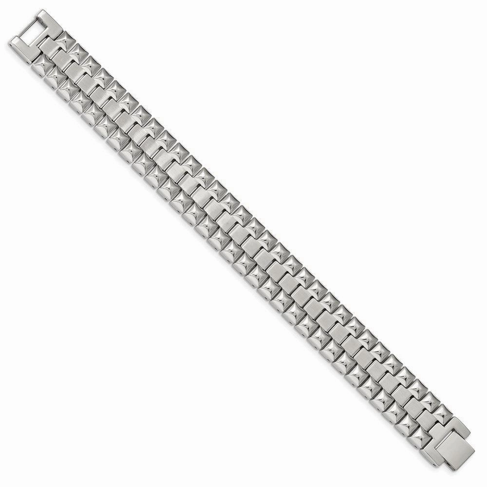 Stainless Steel Brushed and Polished 8.25in Heavy Link Bracelet