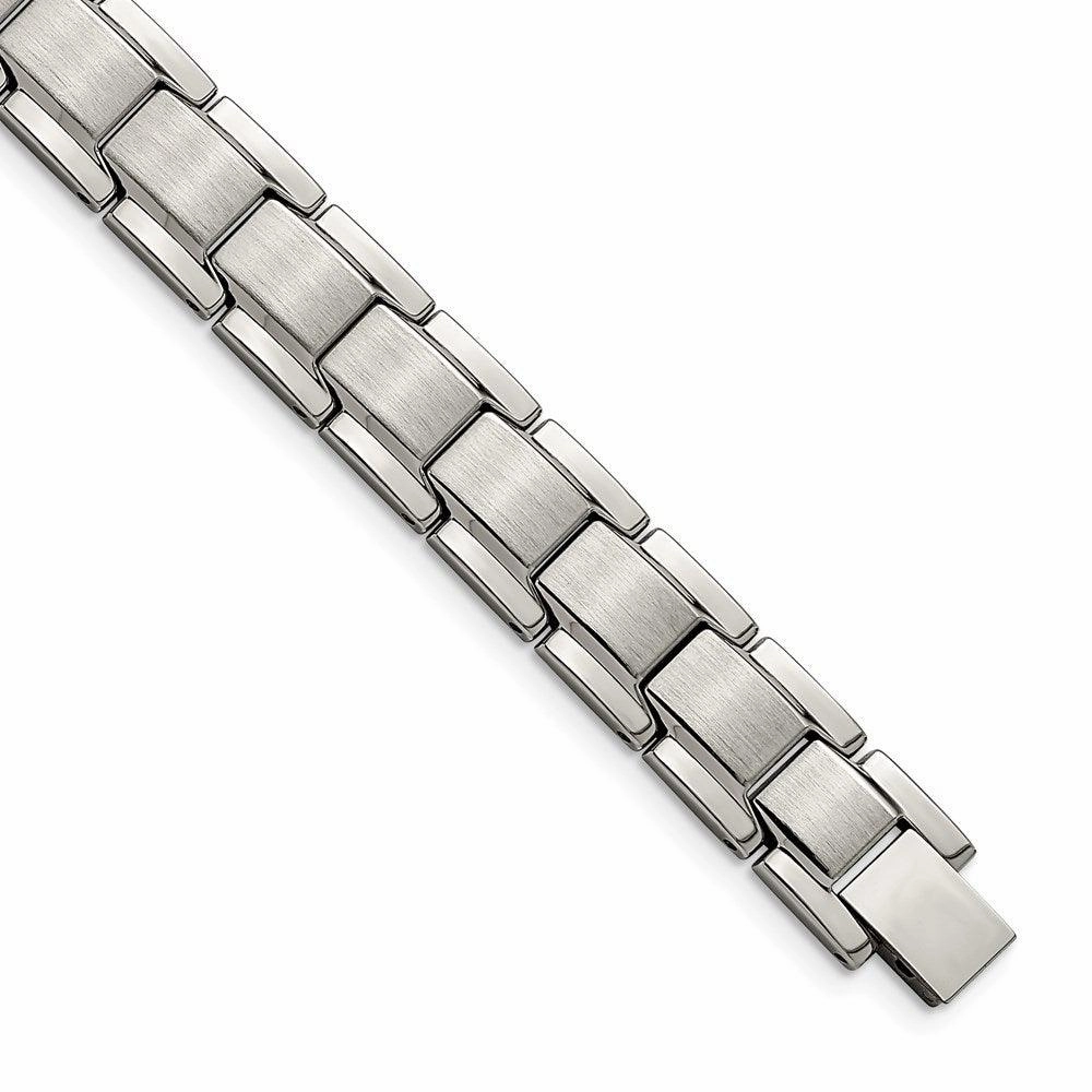 Stainless Steel Brushed and Polished 8.25in Link Bracelet