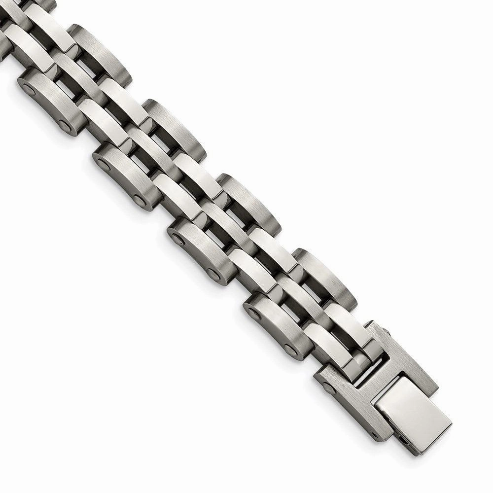 Stainless Steel Brushed and Polished 8.75in Link Bracelet