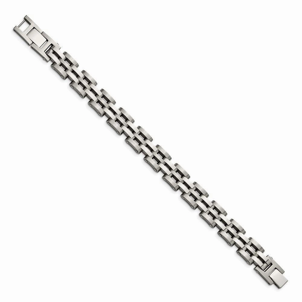 Stainless Steel Brushed and Polished 8.75in Link Bracelet