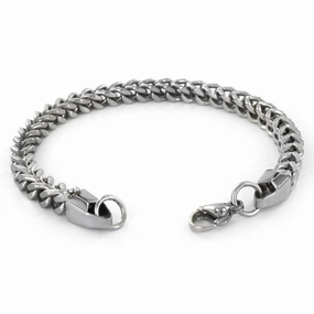 Stainless Steel Franco Chain Bracelet, 9"