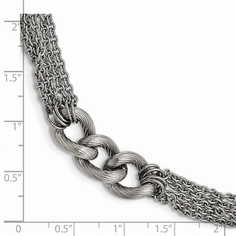 Stainless Steel Oval Chain with 1in ext. Bracelet