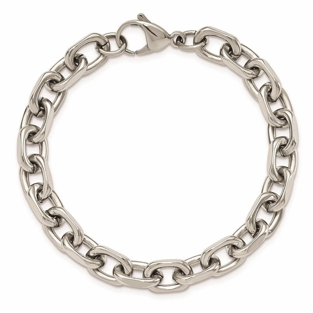 Stainless Steel Polished 8.50mm 8.75in Cable Bracelet