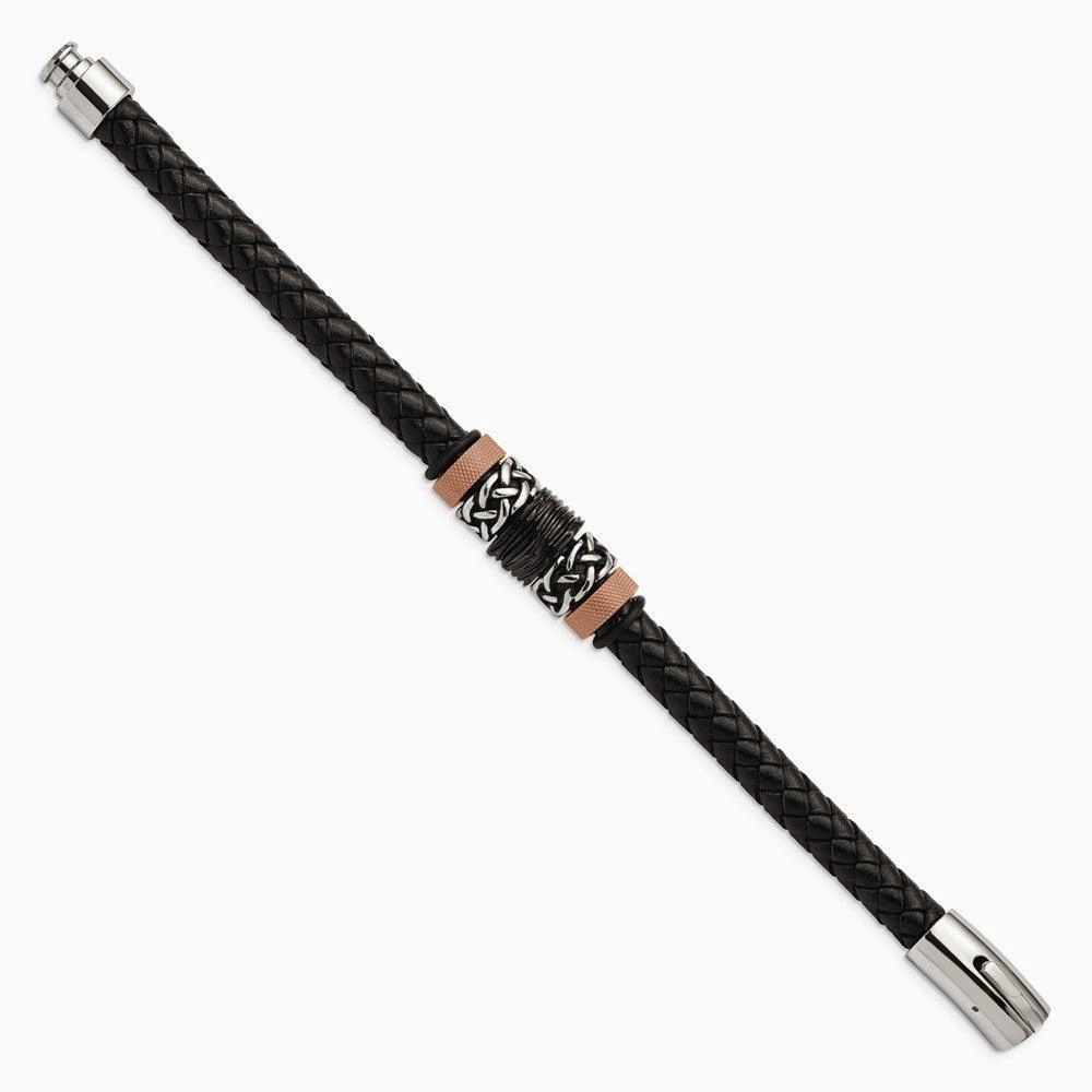 Stainless Steel Polished/Antiqued Blk IP Brown IP Blk Rubber Blk Leather Br