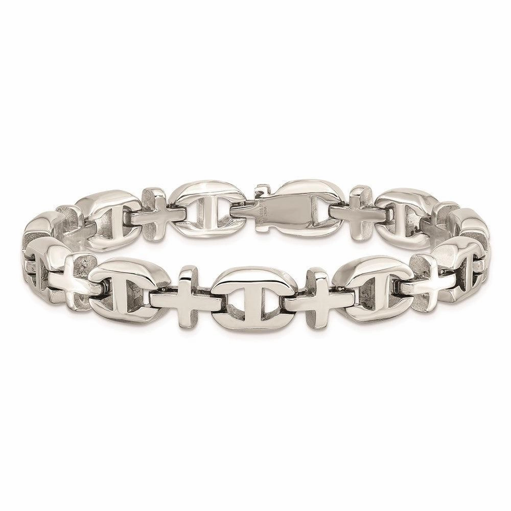 Stainless Steel Polished Fancy 8.5in Bracelet