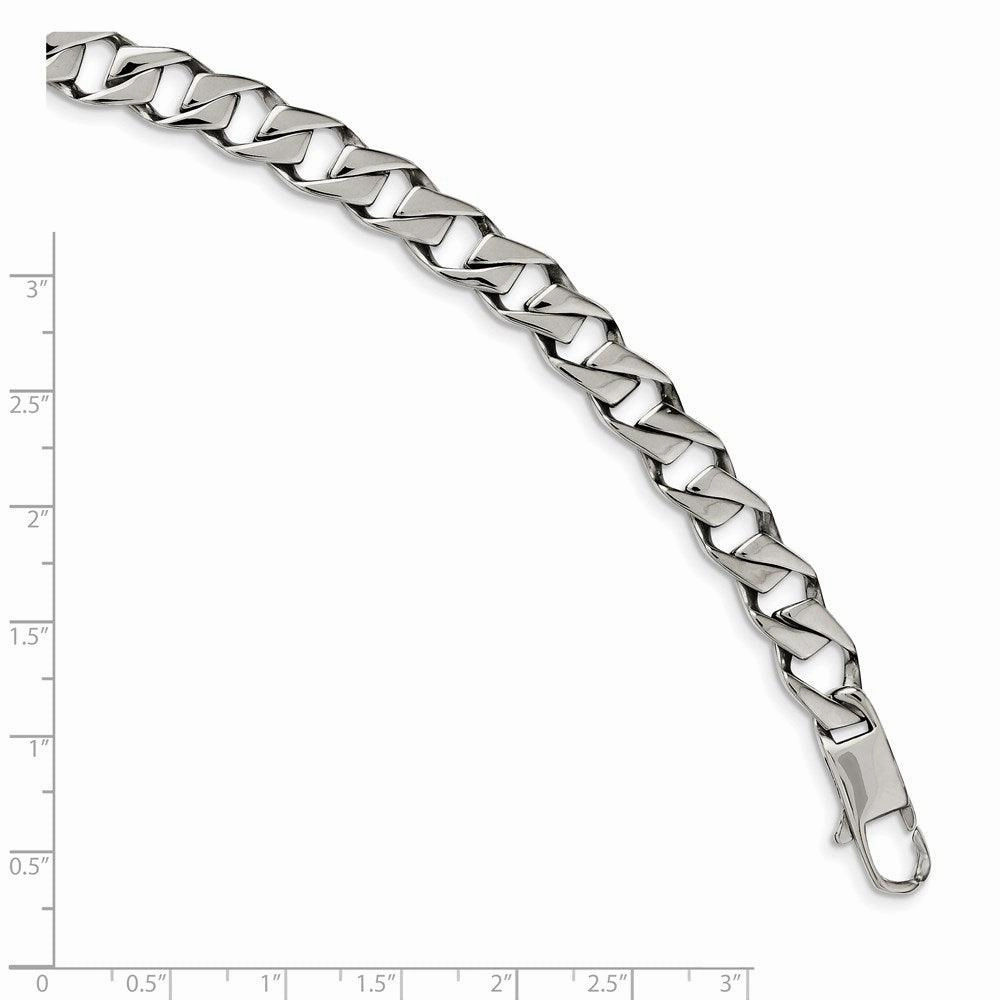Stainless Steel Polished Fancy Link 8.5in Bracelet