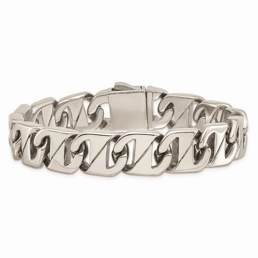 Stainless Steel Polished Fancy Link 8.5in Bracelet