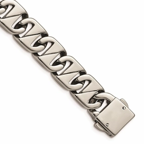 Stainless Steel Polished Fancy Link 8.5in Bracelet