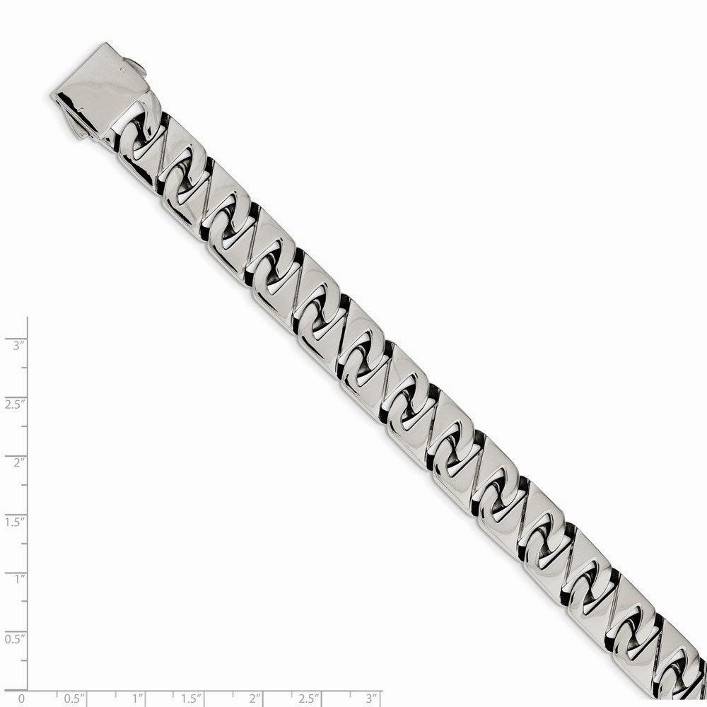 Stainless Steel Polished Fancy Link 8.5in Bracelet