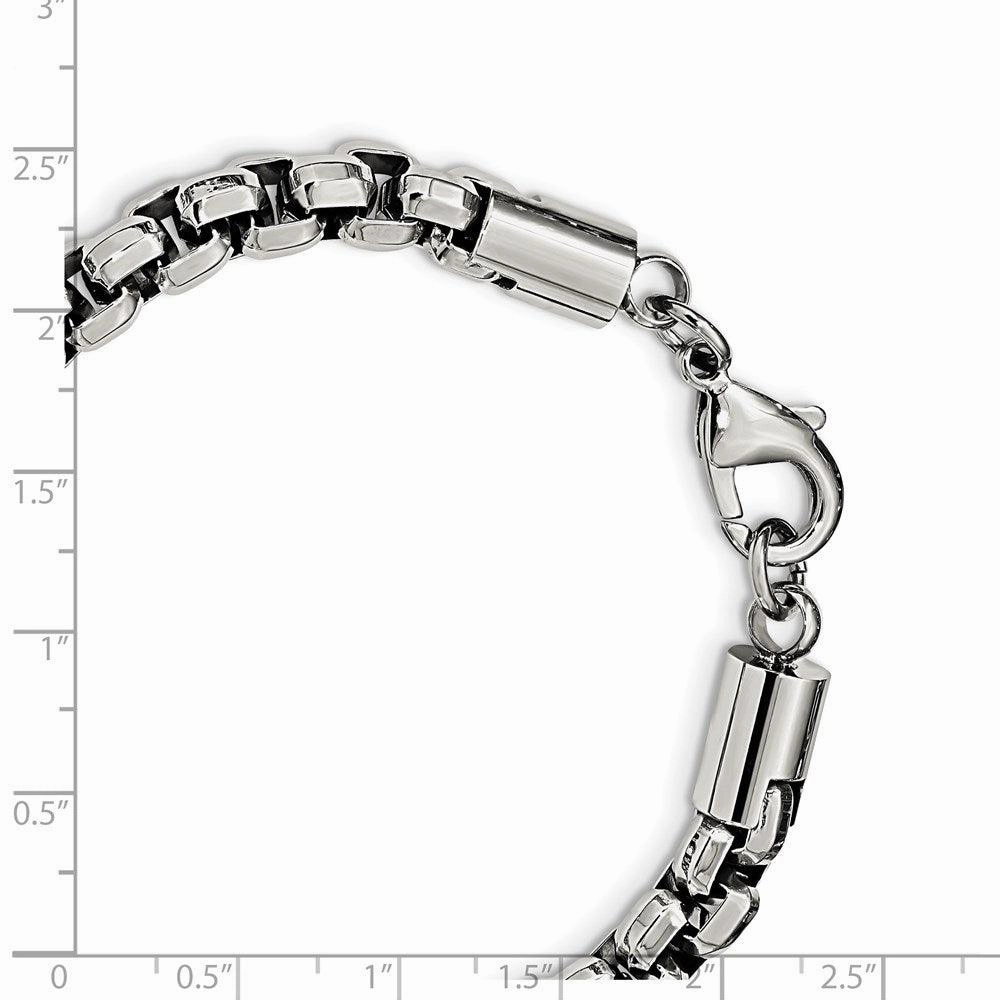 Stainless Steel Polished Fancy Rolo 8.75in Bracelet