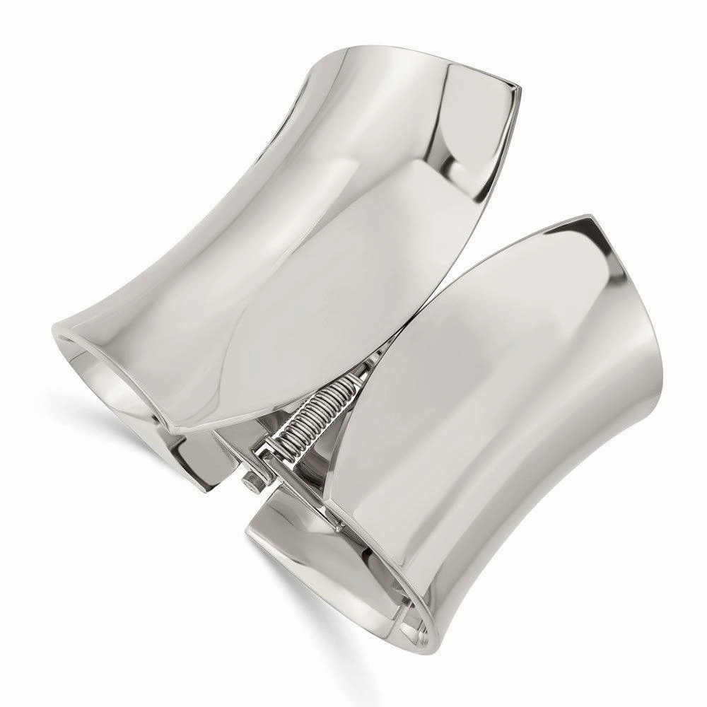 Stainless Steel Polished Hinged Bangle