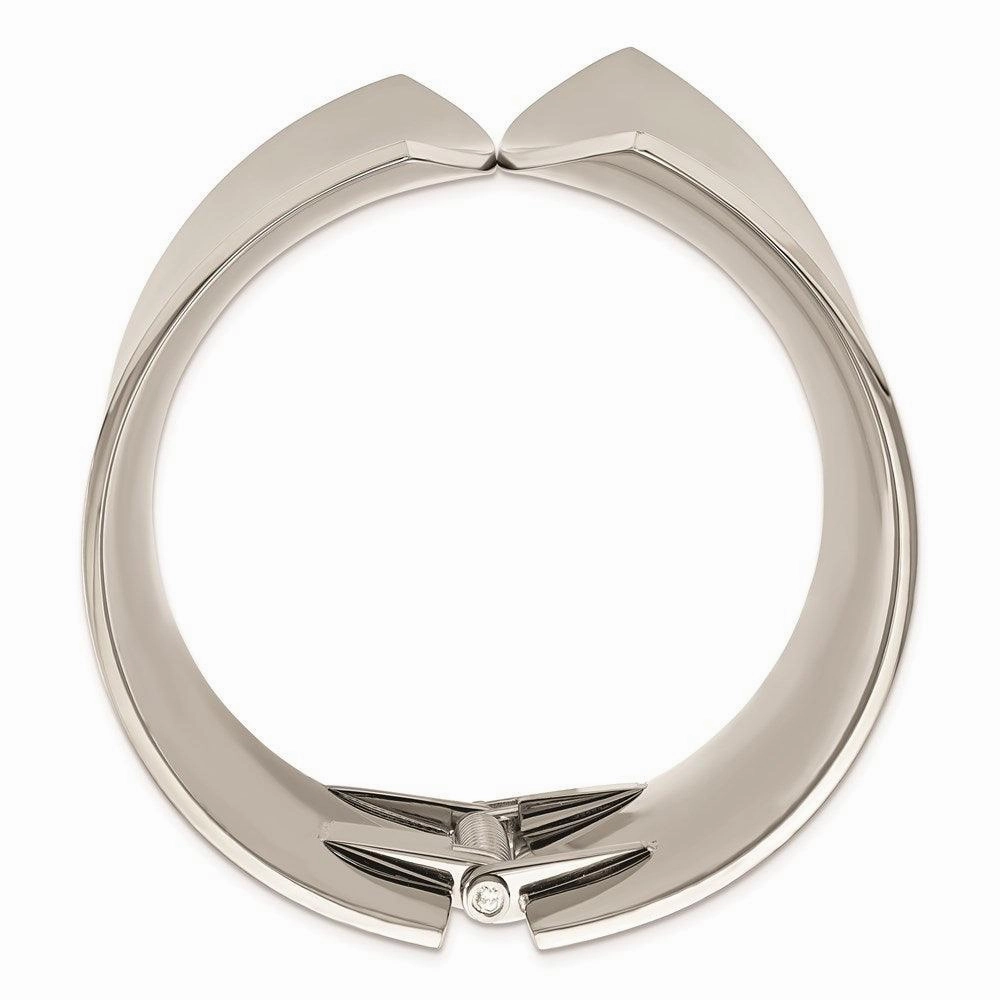 Stainless Steel Polished Hinged Bangle