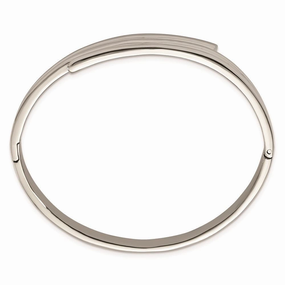 Stainless Steel Polished Hinged Bangle