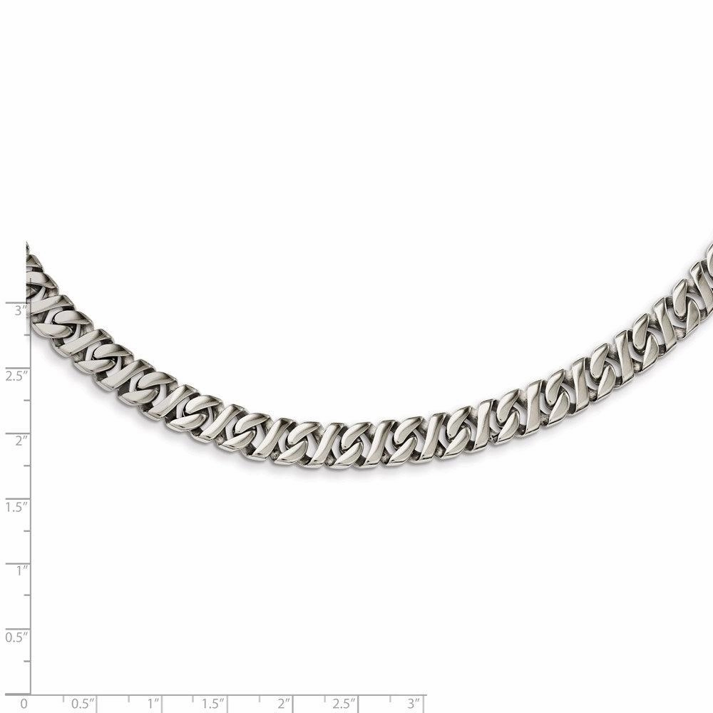 Stainless Steel Polished Link 24in Necklace