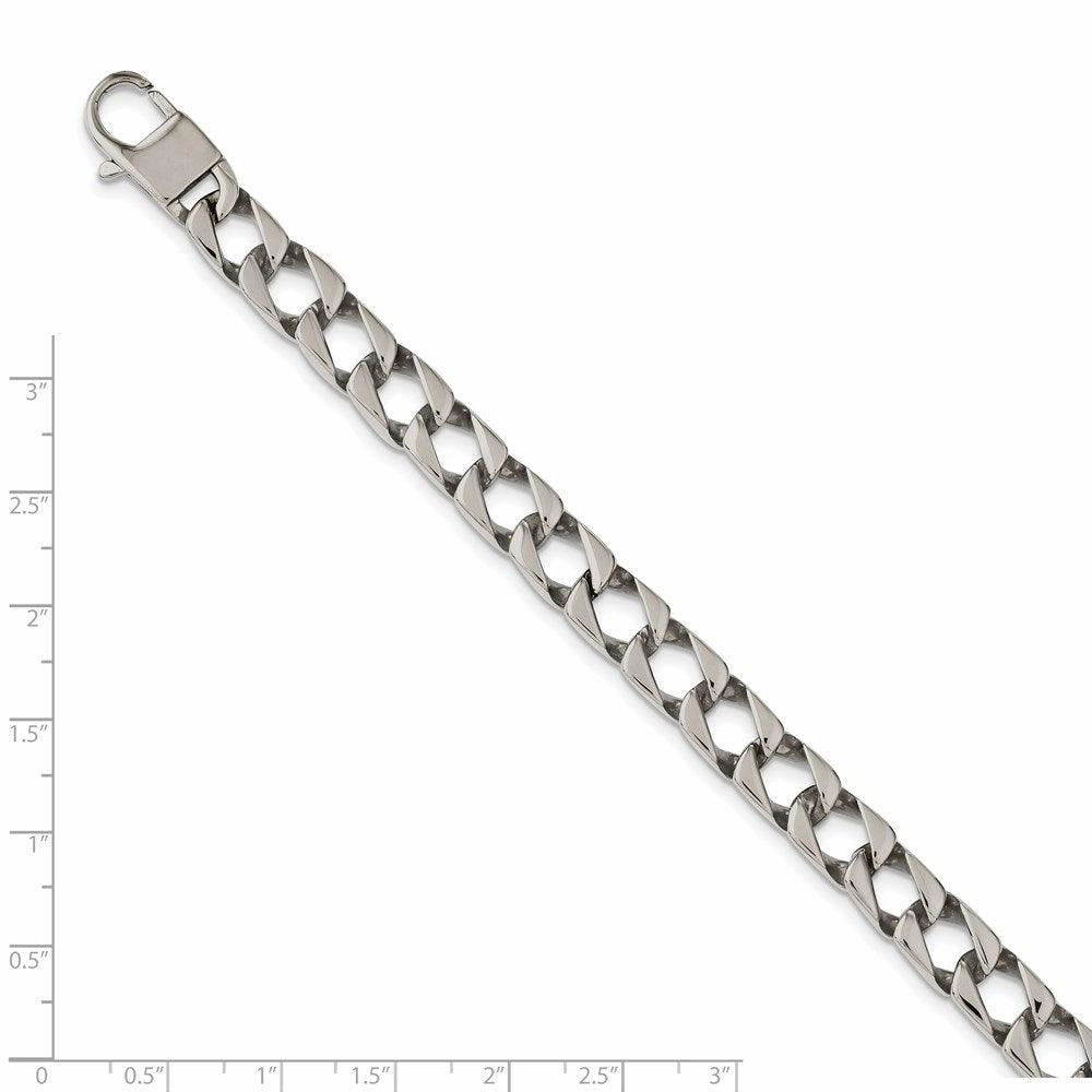 Stainless Steel Polished Square Link 8.5in Bracelet