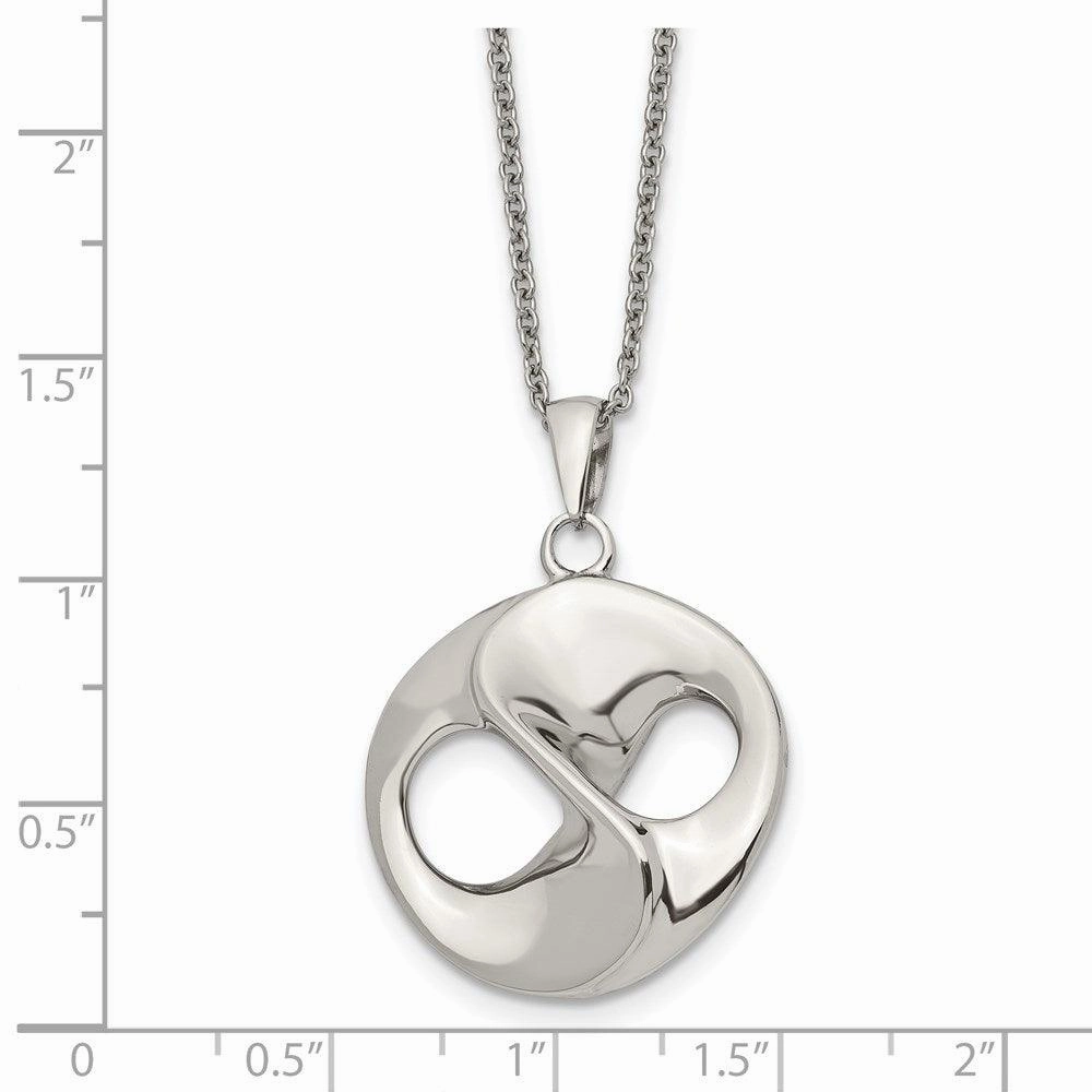 Stainless Steel Polished w/2in ext. Necklace