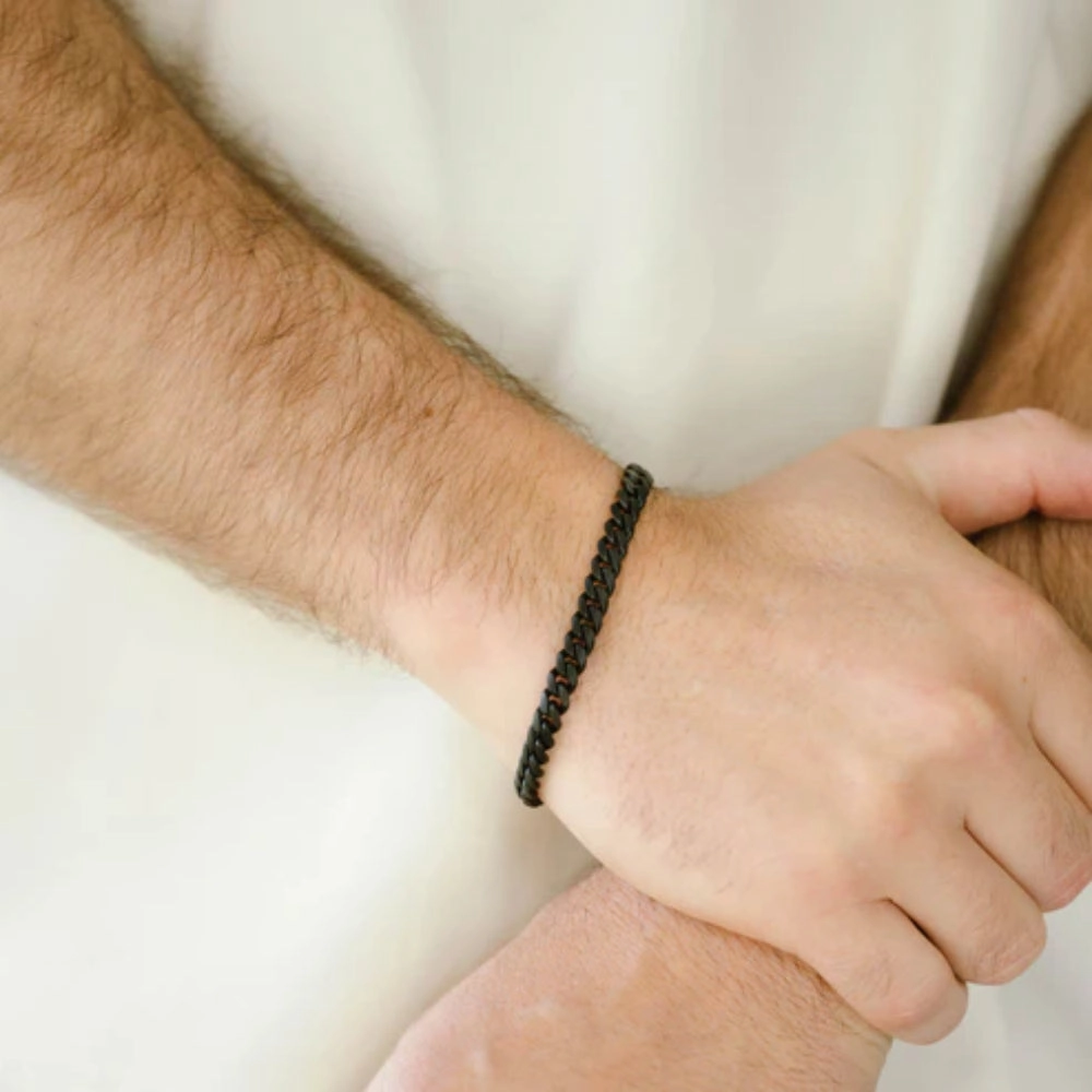 Steel & Barnett Men's Black Edition 5mm Stainless Steel Bracelet