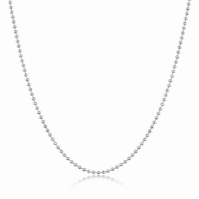 Sterling Silver 1.6mm Bead Chain, 16"