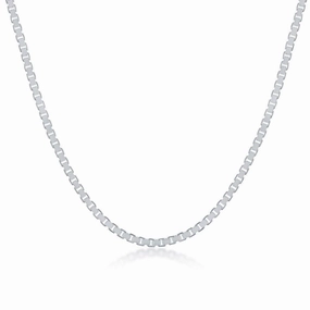 Sterling Silver 1.8mm Box Chain, 18"