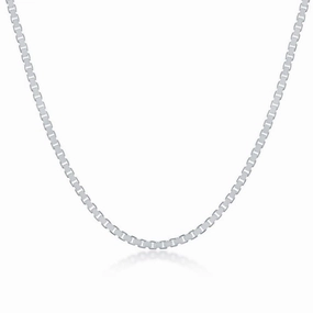 Sterling Silver 1.8mm Box Chain, 20"