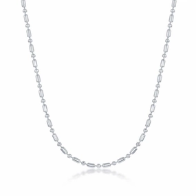 Sterling Silver 1.9mm 1 1 Bead Chain, 9"