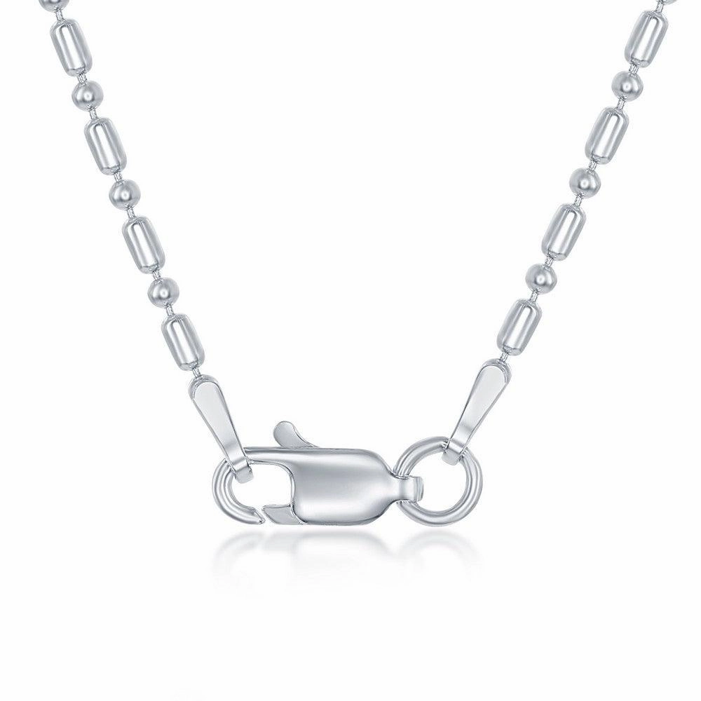 Sterling Silver 1.9mm 1 1 Bead Chain, 9"