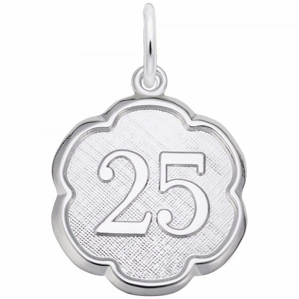 Sterling Silver 25 Disc Charm