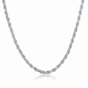 Sterling Silver 2.7mm Rope Chain, 16"