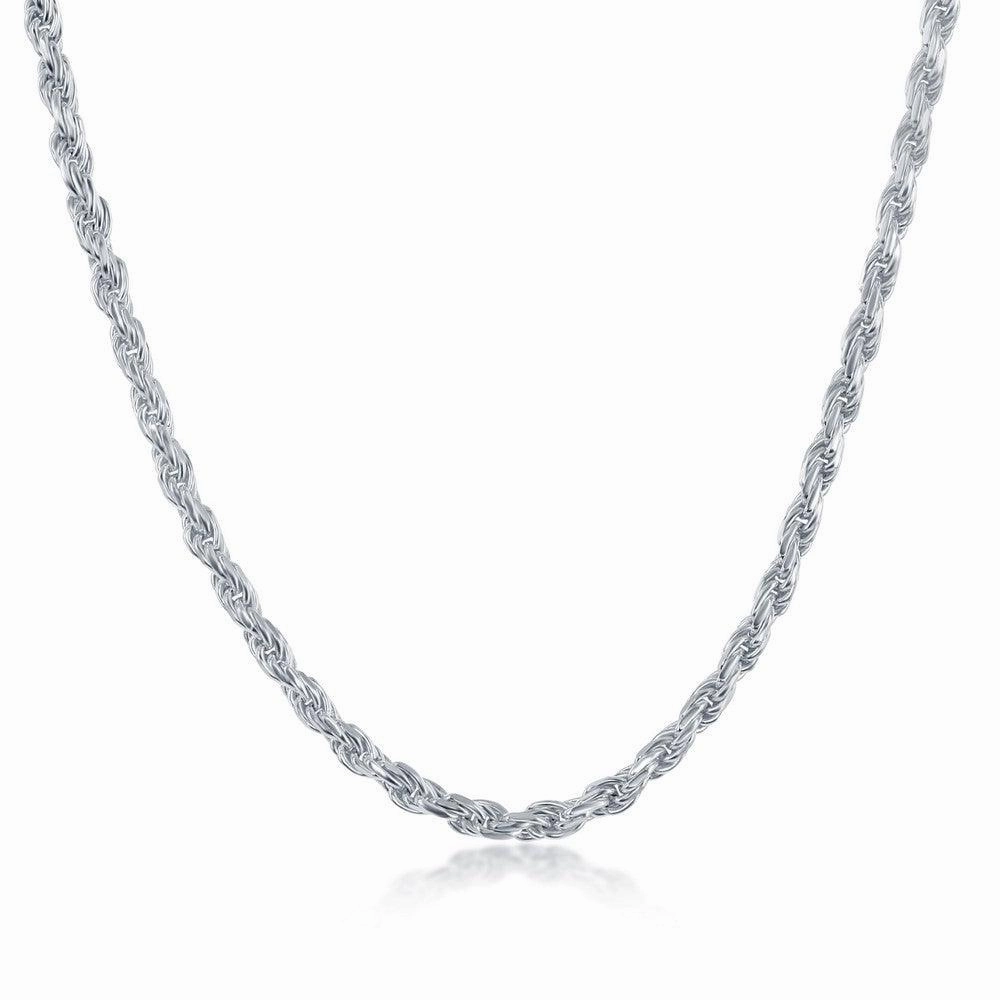 Sterling Silver 2.7mm Rope Chain, 16"